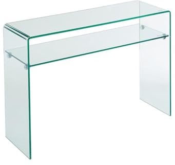 Vente-unique - Console - 1 Niche - Verre trempé - Transparent - STILEOS