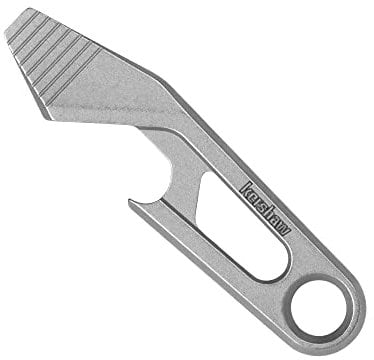 Kershaw Recap Keychain Bottle Opener, Gray Multi Tool with Bottle Opener, Pry Bar, and Flathead Screwdriver Tip, Fits Key Ring, Size of a House Key
