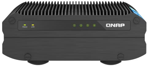 QNAP TS-i410X-8G-US 4 Bay High-Speed fanless Industrial NAS with dual-10GBe, Intel Atom CPU, 8GB DDR4 Memory and 2.5GbE (2.5G/1G/100M) Network Connectivity (Diskless)
