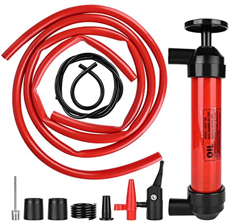 YOYIAG Pompe à Main Pompe de Transfert D'eau Pompe à Carburant Ligne de Carburant: Pompe D'aspiration à Essence Avec 3 Tuyaux - Pompe D'aspiration Portable Pompe à Vide Pompe à Carburant Manuelle