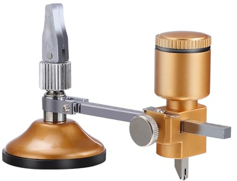 TEHAUX Tagliavetro Circolare Con Ventosa Potente Strumento Di Taglio Ergonomico in Metallo E Plastica Facile Da Usare Per Vetro Specchi E Piastrelle Portatile Per Fai Da Te E Uso Professionale