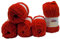 5 x 100 Gramm Himalaya Dolphin Star Strickwolle, Babywolle mit Glitzer, 500 Gramm Wolle Super Bulky (rot 92118)