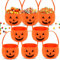 8 Stück Halloween Kürbis Candy Bag, Halloween Trick or Treat Taschen Süßigkeit Tasche für Kinder, Halloween Kürbis Tasche Süßigkeiten Tasche für Halloween Party Decor