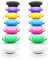 PYJLBX Fridge Magnets, Strong Magnet Small Magnets Whiteboard Magnets, Transparent Mini Magnets Notice Board Round Magnets Heavy Duty Magnets for Crafts, Whiteboard, Fridge, Office (14 Pack 7 Colors)