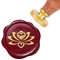 craspire Blumen-Wachssiegelstempel, Lotus, 25 mm, Abnehmbarer Messingkopf, Retro-Vintage-Siegelwachsstempel Mit Holzgriff Für Hochzeit, Party, Weihnachten, Umschläge, Einladungen, Geschenkpapier