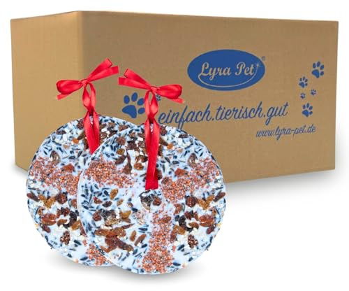 Lyra Pet® 3 x 6 STK. Vogeltaler je ca. 460 g fettreiches Vogelfutter Vögel | Energiequelle für Wildvögel im Sommer & Winter - Ideal zum Aufhängen auf Balkon & Terrasse - Nährstoffreich & dekorativ