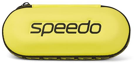 Speedo Unisex Erwachsene Schwimmbrillenetui | Aufbewahrung | Schutz Schwimmbrille, Safety Yellow Sil, Einheitsgröße