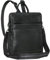 STILORD 'Sienna' 2-in-1 Leder Rucksack & Umhängetasche Damen Tasche Vintage Schultertasche Echtleder Daypack Casual für Freizeit und City, Farbe:obsidian schwarz