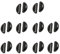 10 Pairs Silicone Adhesive Eyeglass Nose Pads, 3.5mm Thickness Adhesive Anti Slip Glasses Nose Grips with Air Bag for Glasses Sunglasses Thin Nose Pads Eyeglasses (Black)