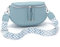 Atgbiem Bauchtasche Damen Hellblau Crossbody Bag Damen Klein Umhängetasche Damen Handtasche Veganes Leder Bags for Women