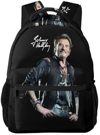 Juanlisayy Joh*n$ny Classic Logo Noir Sac à Dos Ha$lly*Day pour Homme Femme