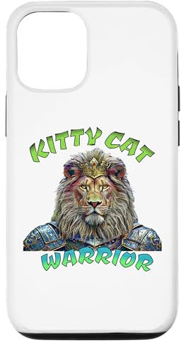 Hülle für iPhone 15 Kitty Cat Warrior, Löwe gekleidet in Rüstung