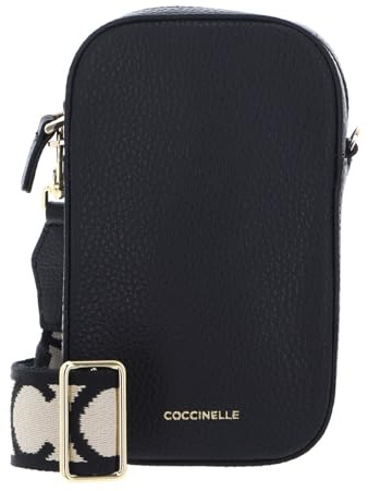 Coccinelle Leder Umhängetasche Handytasche Tebe Hi-Tech Accessoire Grained Leather