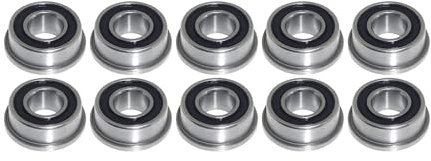 Flanschlager 3x7x3 mm - F683 2RS gummigedichtet 10 Stück - rcbay | Chromstahl Miniatur Kugellager mit Flansch für 3mm Welle