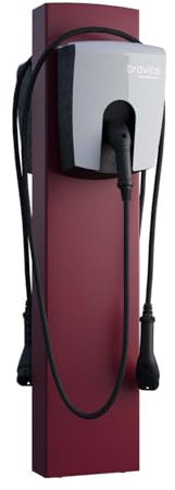 Universeller Wallbox Standfuß FlexiMount for Two mit Bodenanker in Rot