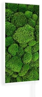 Könighaus Bildinfrarotheizung - 600 Watt | 5 Jahre Garantie | Doppelter Überhitzungsschutz | Ultraflacher Heizkörper für 8-16 m² | Rahmenfarbe: Weiß | Motiv: 07. Moos