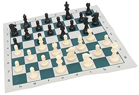 Schachspiel, Magnetisches Schachspiel aus Kunststoff und Gummi, Reiseschachspiel mit Aufbewahrungstasche für den Wettbewerb