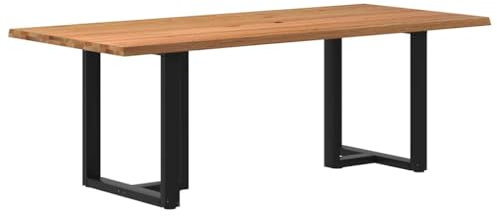 vidaXL Esstisch Hellbraun 220x100x74 cm Massivholz Eiche Rechteckig, Küchentisch, Restauranttisch, Tisch Restaurant, Esszimmertisch, Bistrotisch
