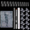 GZMAYUEN 120 Stück Dual Nail Forms Set, 12 Formen Nagelverlängerung Verlängerung Nagel Formen Nagelform mit Dual-Ended Nagel Pinsel, Nagelfeile für Polygel Extension Künstliche Nageldesign