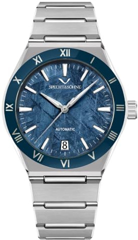 TACTO Specht & Söhne Luxus 38 mm automatische mechanische Uhr für Männer Japan NH35 Movt Edelstahl Sportuhren 100 wasserdicht, Farbe-3, Armband