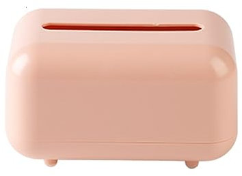Tissue Box Cover Halter， Gefederte Taschentuch-Aufbewahrungsbox for Badezimmer, Waschtisch, Arbeitsplatte, Büro, Bar(Pink)