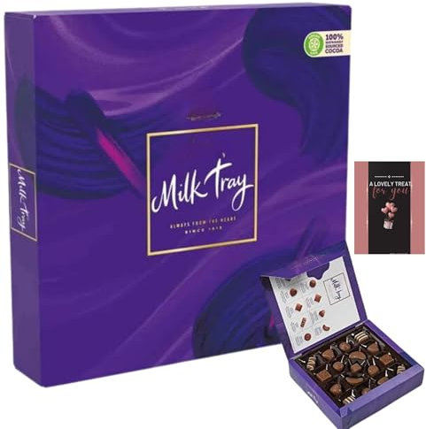 Dairy Milk Tray Sweets Gift Box C.a.d.b.u.r.y Chocolates Gift Selection Box 360g With Cards - Christmas Chocolate Letter Box, Get well soon, Last Minute Gifts, Birthday Gifts For Women & Men