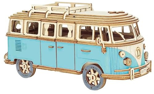 3D Holzpuzzle VW T1 Bus, Camper, Van, Holzbausatz, DIY, Geschenkidee, Geschenk, Puzzle