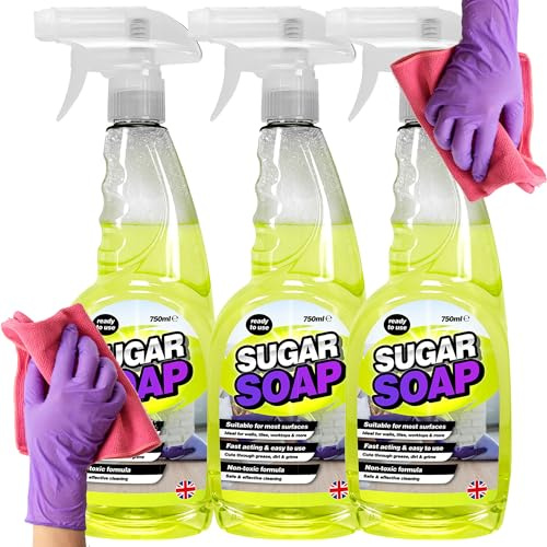 Sugar Soap Spray Ready To Use 750ml Multi-Surface Cleaner Grease, Grime, Dirt & Stain Remover (2)