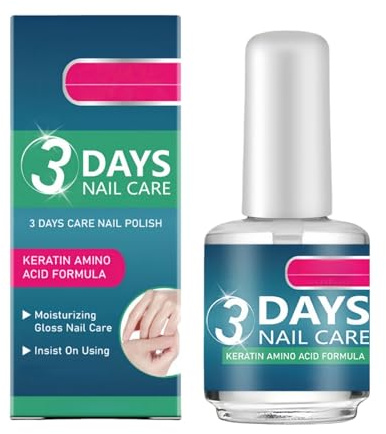 3 Days Nail Care Oil,Moisturizing for Dry,Keratin&Amino Acid Clear Nail Oil,Growth & Repair,Nails Cuticle Repair,Strengthening Polish,Weak & Brittle Nails,Nourishing Oils,Moisturizing&Conditioning