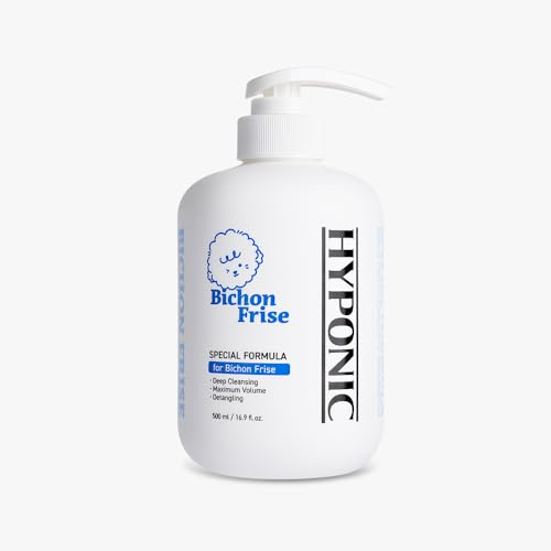 HYPONIC Shampoo for Bichon Frise - Hypoallergenes, rassespezifisches Shampoo für Bichon Frisé für volles Volumen, gründliche Reinigung und Haareleastizität (500ml)