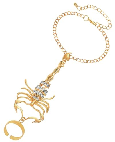 Abaodam Skorpionring Armband aus Legierung, Gold, 3d, Punk, Damen