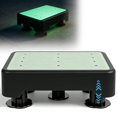 Marchepied phosphorescent avec 3 niveaux réglables en hauteur et antidérapants, charge maximale 250 kg, repose-pieds pour personnes âgées, enfants, douche, aide à la montée