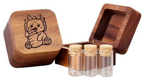KASFDBMO Haustier Erinnerungsbox zur Aufbewahrung von Fellen, Babyzähnen, Krallen in robustem Holzrahmen mit Glasdeckel Haustier Erinnerungsbox mit Holzrahmen
