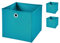 3 Stück Faltbox Türkis 28 x 28 x 28 cm Aufbewahrungsbox faltbar