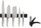 Furi Pro Magnetic Wall Rack 7pc Set Incl Wall Rack 36cm14,East/West Santoku Knife 17cm7,Chef's Knife 23cm9,Vegetable Knife 15cm6,Serrated Knife 15cm6, Paring Knife 9cm3.5,Diamond Knife Sharpener