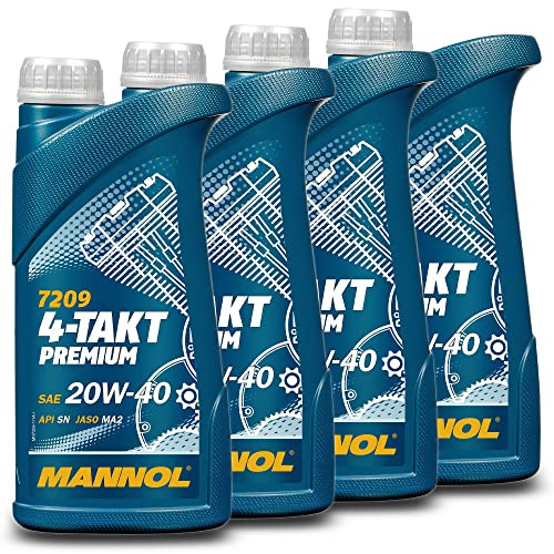 Mannol 4x 1 Liter 4Takt Premium API SN Motoröl MN7209-1