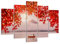 Moderne Impression sur Toile 150x100cm Image Tableau Decoration Murale volcan lac Grand Tableaux Decoratifs Muraux Chambre Triptyque 5 parties Deco Cadre Décoration Salon Art Wall EA150x100-4107