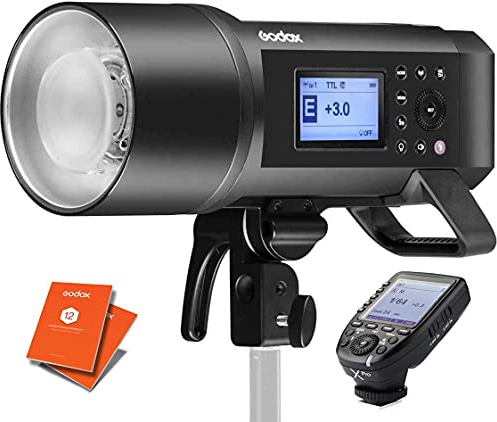 GODOX AD600Pro Portable Studio Flash Strobe Light Kit with XPro Trigger for Olympus/Panasonic | 600Ws HSS/TTL, Bowens S-Fit, Modelling Lamp 2.4Ghz Receiver + 12 Month Extended Warranty Card (3 Yrs)