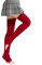 Nanxson Damen Lang Stulpe Leg Warmer Gestrickte Over-Knee Lange Beinstulpe Tanzen Strumpf (Dunkel Rot-65)