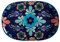 Maxwell Williams Assiette de Service en forme de Fleur en Majolica dans Une Boîte Cadeau, Céramique, Bleu, 40 X 28 cm (Oblong)