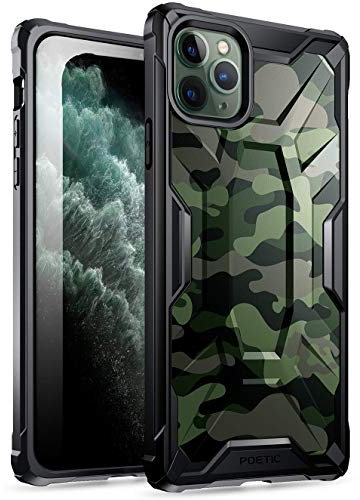Poetic iPhone 11 Pro Max Case, Premium Hybrid Protective Clear Bumper Cover, Rugged Lightweight, Military Grade Drop Tested, Affinity Series, for Apple iPhone 11 Pro Max 6.5 Inch, Camo