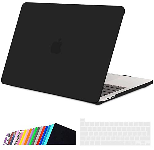 iNeseon Custodia Compatibile con 2016-2022 Macbook Pro 13 A2338(M1 M2) A2289 A2251 A2159 A1706 A1989, Cover Protettiva in Plastica Rigida e Cover Tastiera EU per Macbook Pro 13, Nero