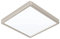 EGLO LED Deckenleuchte Fueva 5, L x B 28,5 cm, 1 flammige Aufbauleuchte aus Stahl und einer Kunststoff Leuchtfläche, Deckenlampe in Nickel-Matt, Weiß, LED Aufbaulampe warmweiß