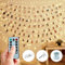 Trongle LED Photo Clip String Lights, 10M Photo Peg Fairy Lights, 100 ampoules LED, Chaîne suspendue, avec télécommande sans fil pour chambre à coucher fête, mariage, décoration de Noël (blanc chaud)