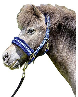 HKM Heart Halfter & Stricke 6500 blau Shetty