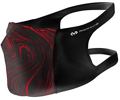 United Sports Unisex – Erwachsene McDavid Gesichtsschoner, Schwarz/Rot/Sw, M