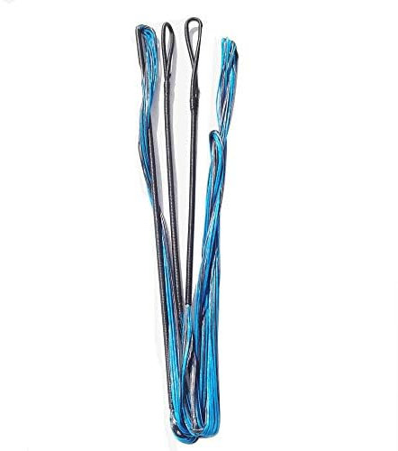 AMEYXGS Bogensehne für traditionelle Bögen 60-70 Zoll Handgefertigte Ersatz-Bogensehne für Recurve- und Langbogen-Zubehör (blau und schwarz, 66 Zoll)
