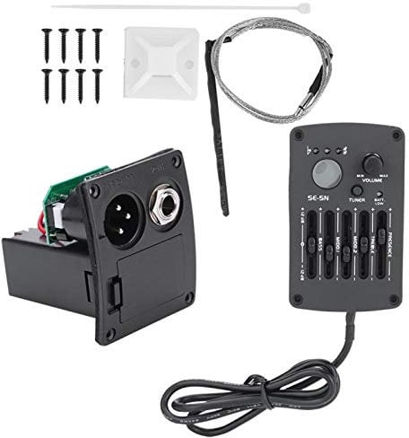 5 bandes EQ pré-ampli égaliseur micro guitare acoustique préamplificateur accordeur pour guitares acoustiques Kit complet, Récupérer