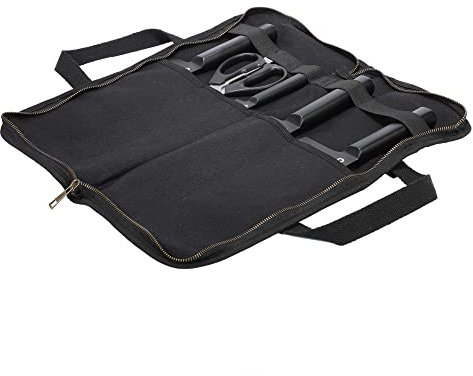 Kaaltisy Messertasche für Köche, Küchenwerkzeugtasche für Küchenmesserset, Messertasche für Camping, Wandern, multifunktionale Werkzeugrolltasche, Schwarz