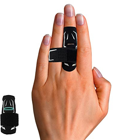 Mezeic Sports Fingermanschetten Fingerstütze Einstellbar Elastisch Kompressionsschutz Atmungsaktiv Fingerband Fingerschutz für körperliche Aktivitäten Basketball Volleyball Tennis Baseball - L